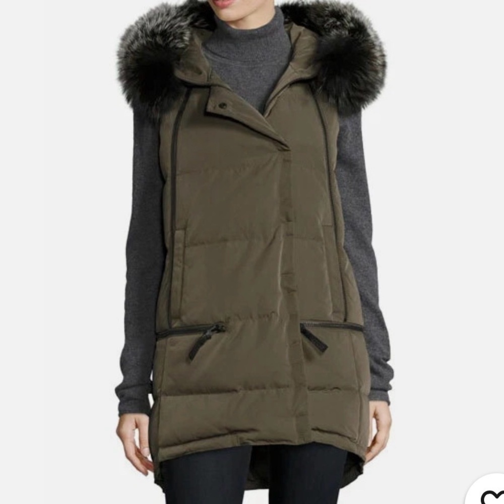 Derek Lam Women's Green Hooded Vest